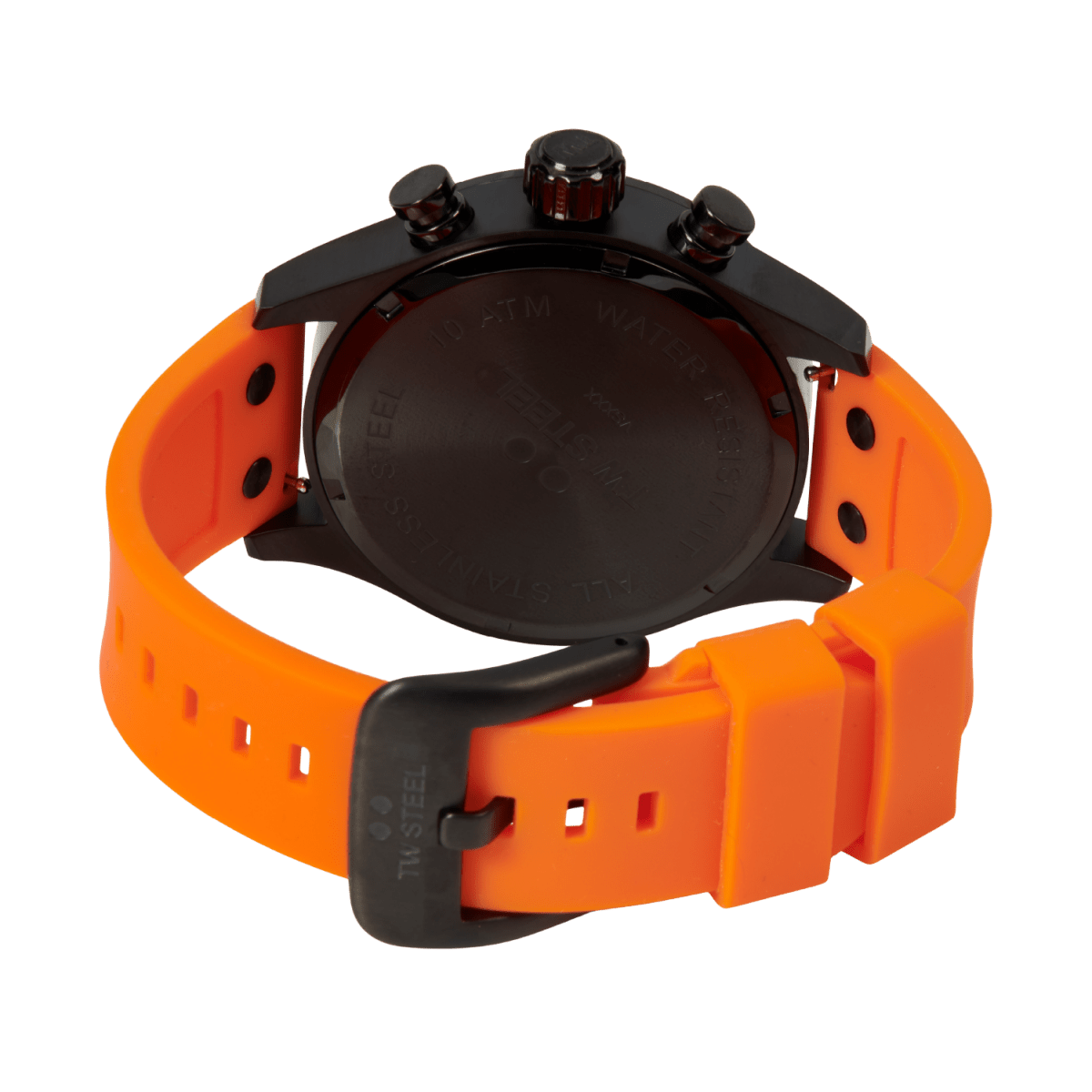 TW Steel Volante Black Dial and Orange Rubber Strap 45mm Men's Watch | VS124 | TIME Watches