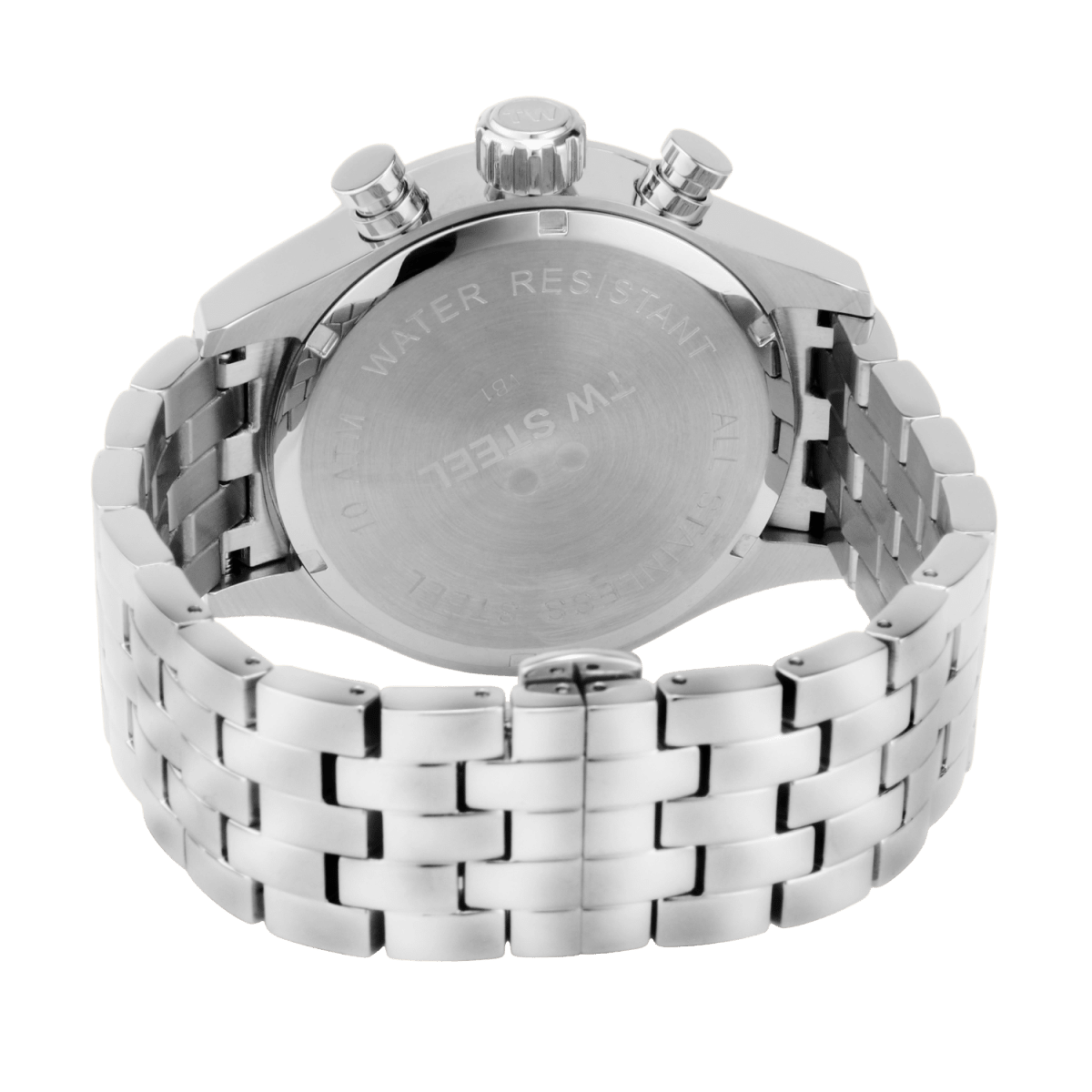 TW Steel Volante Black Dial and Silver Steel Bracelet Strap 45mm Men's Watch | VB1 | TIME Watches