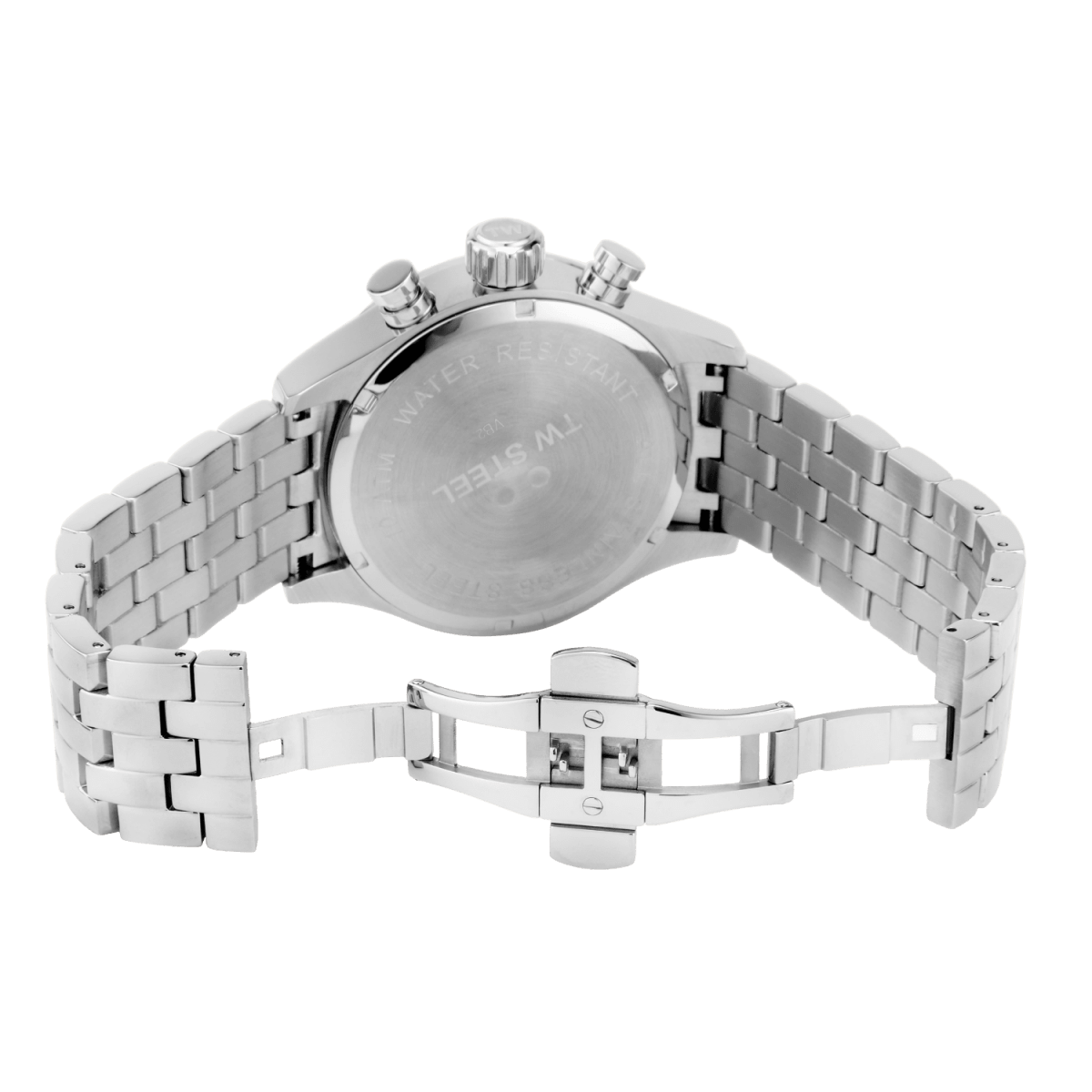 TW Steel Volante Black Dial and Silver Steel Bracelet Strap 45mm Men's Watch | VB1 | TIME Watches