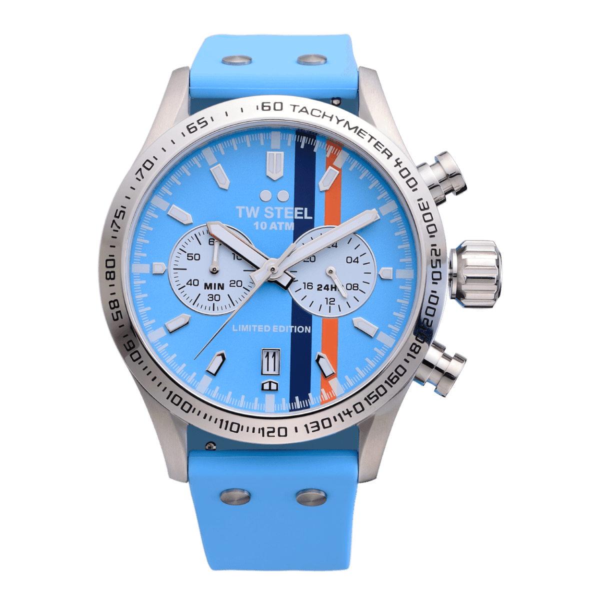 TW Steel Volante Blue Dial and Blue Rubber Strap 45mm Limited Edition Men's Watch | VS133 | TIME Watches