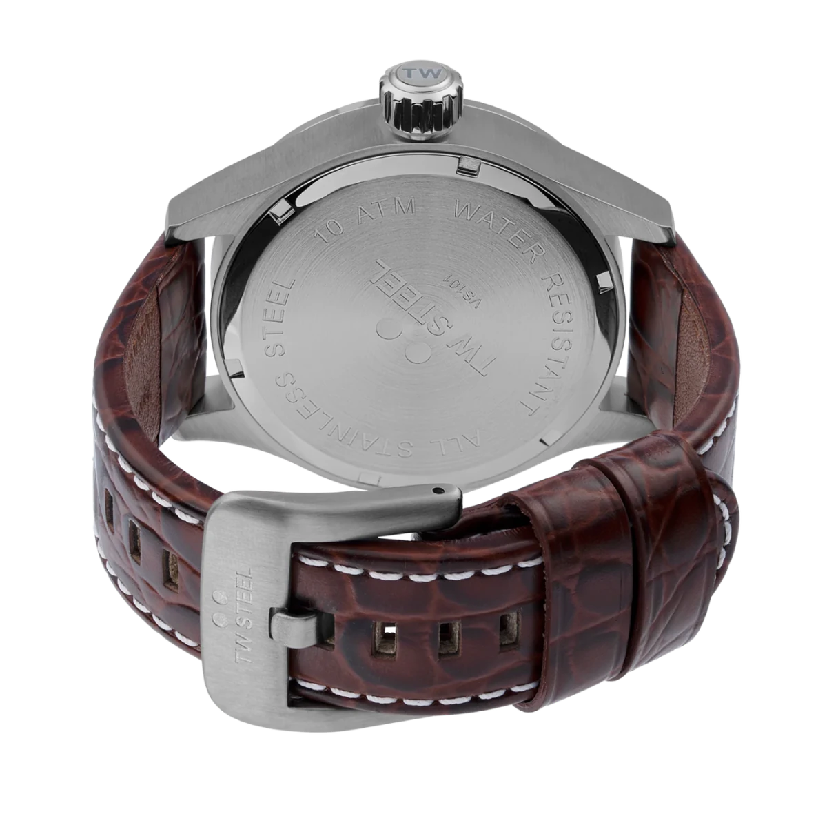 TW Steel Volante Dark Blue Dial and Brown Leather Strap 45mm Men's Watch | VS101 | TIME Watches