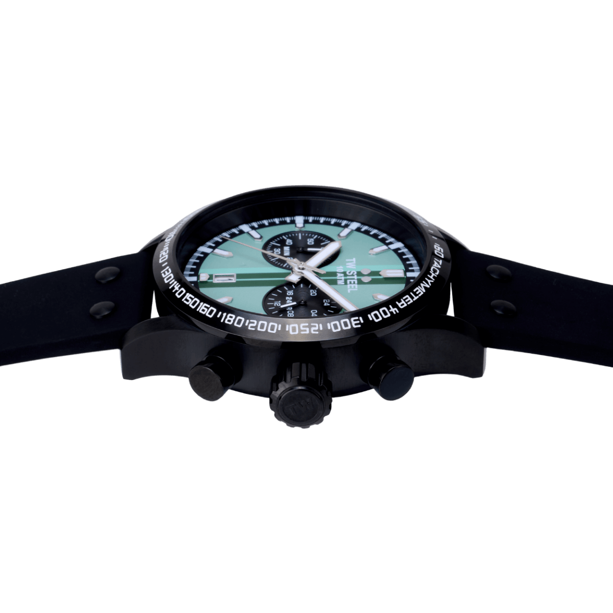 TW Steel Volante Green Dial and Black Rubber Strap 45mm Men's Watch | VS134 | TIME Watches