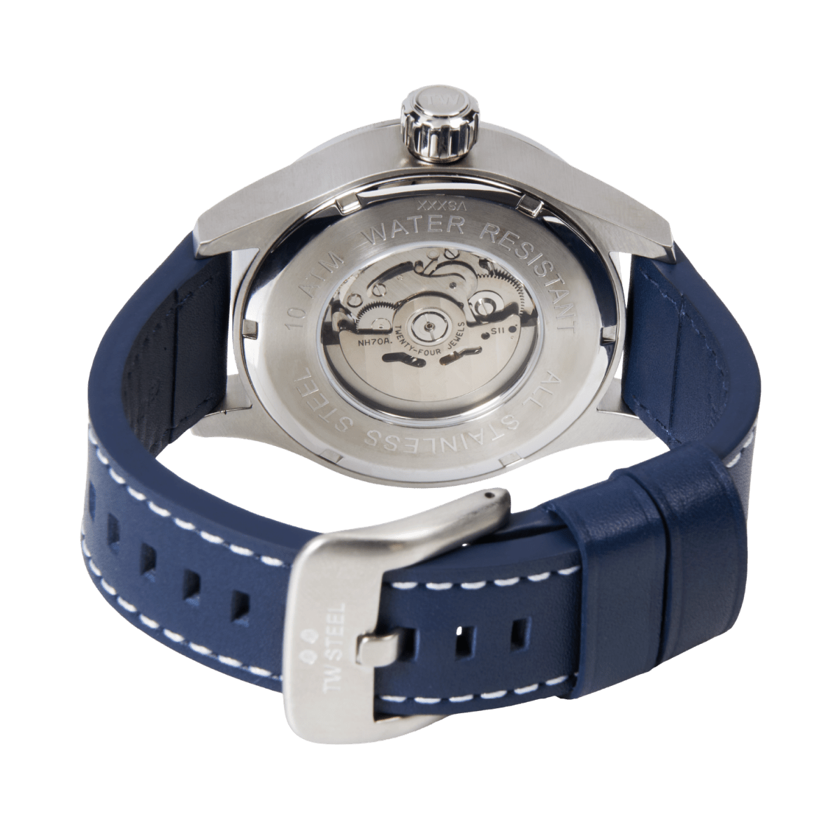 TW Steel Volante Silver Dial and Blue Leather Strap 45mm Men's Watch | VS132 | TIME Watches