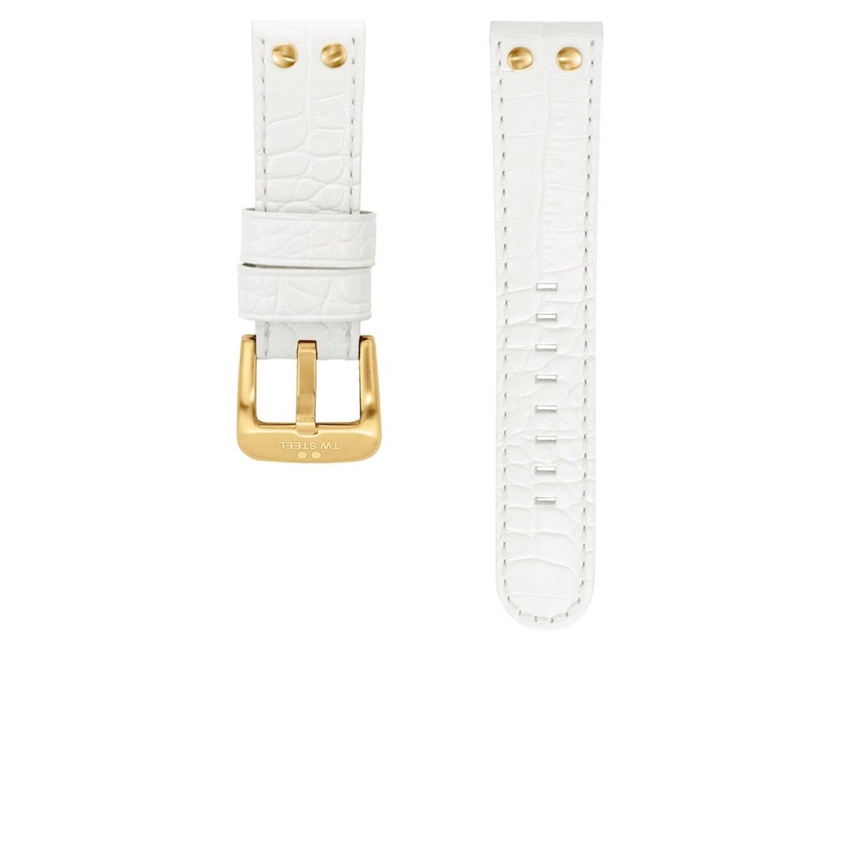 TW Steel White Leather Alligator Print Strap | 22mm Lug Width | TWB29 | TIME Watches