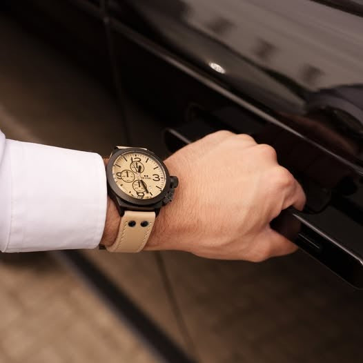 TW Steel Beige Black Chrono Men's Watch | CS117