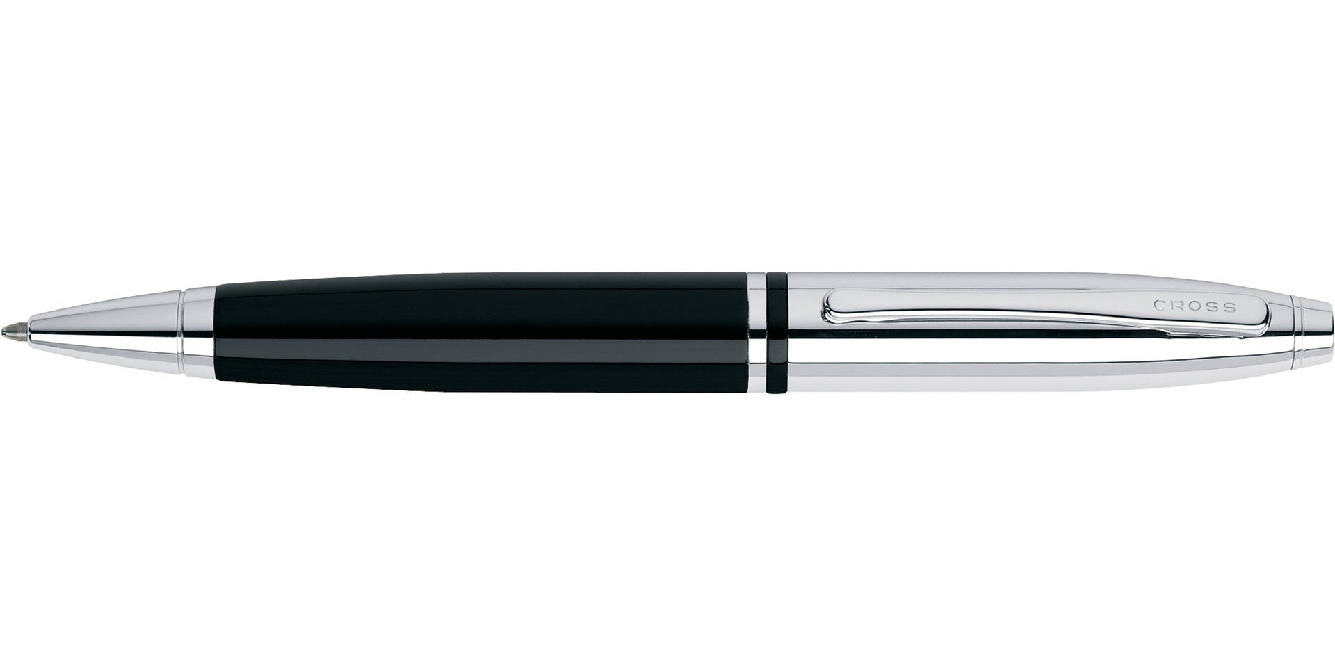CROSS Calais Chrome & Black Lacquer Ballpoint Pen | AT0112-2