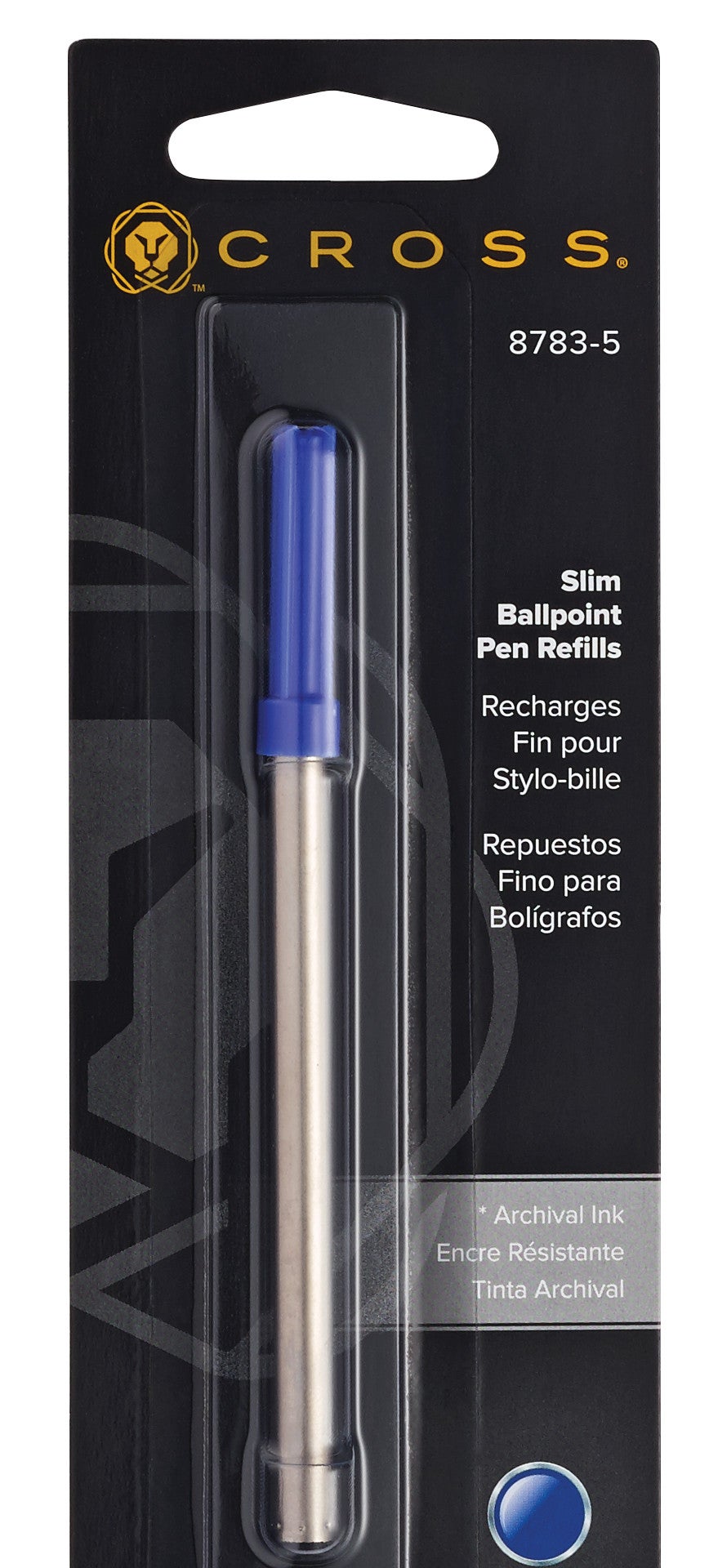 CROSS Slim Ballpoint Pen Refill - Blue - Single Pack | 8783-5