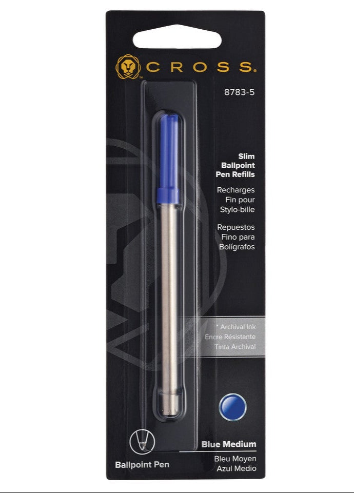 CROSS Slim Ballpoint Pen Refill - Blue - Single Pack | 8783-5