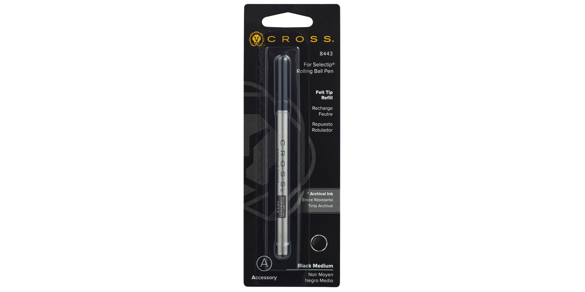 Porous-Point (Felt-Tip) Refill for Selectip® Pens - Black - Medium