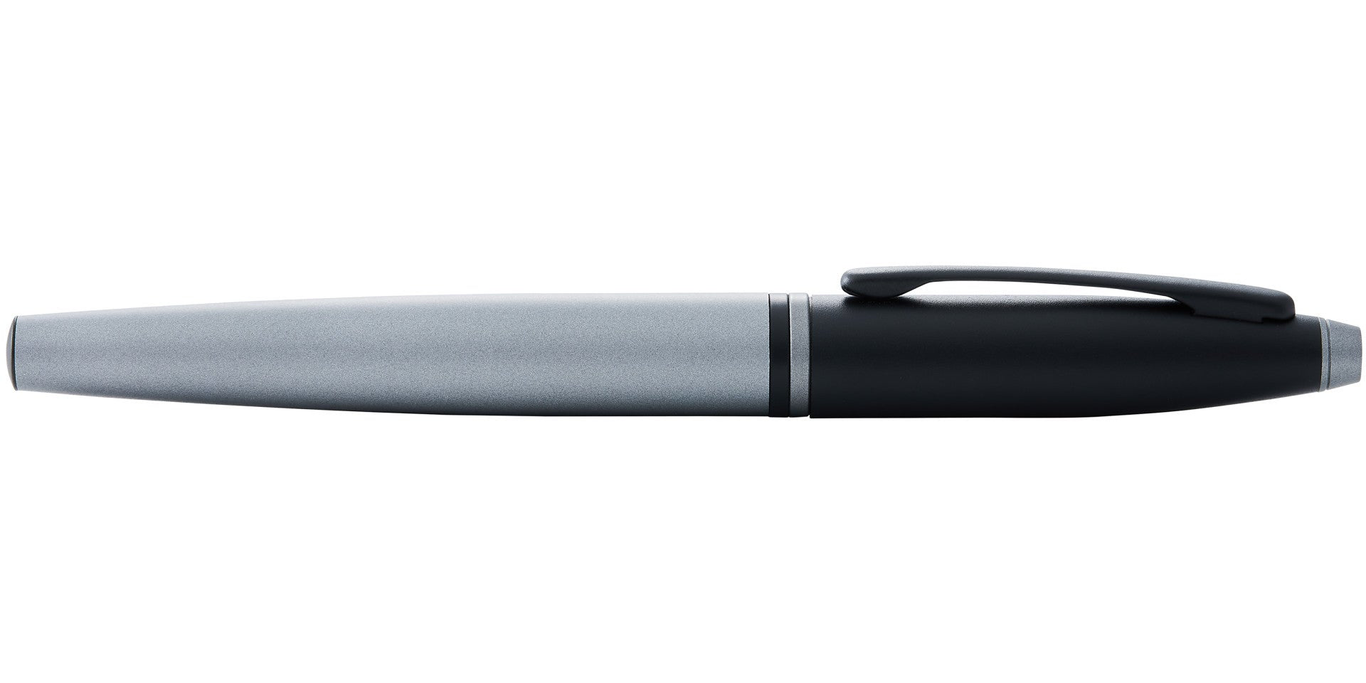 CROSS Calais Matte Gray and Black Lacquer Stainless Steel Medium Nib Fountain Pen | AT0116-26MJ