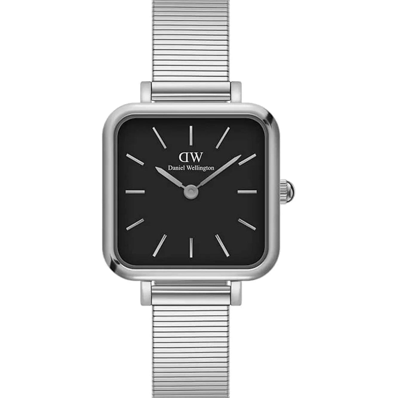 Daniel Wellington Quadro Studio Silver Black dial Women's Watch | DW00100522