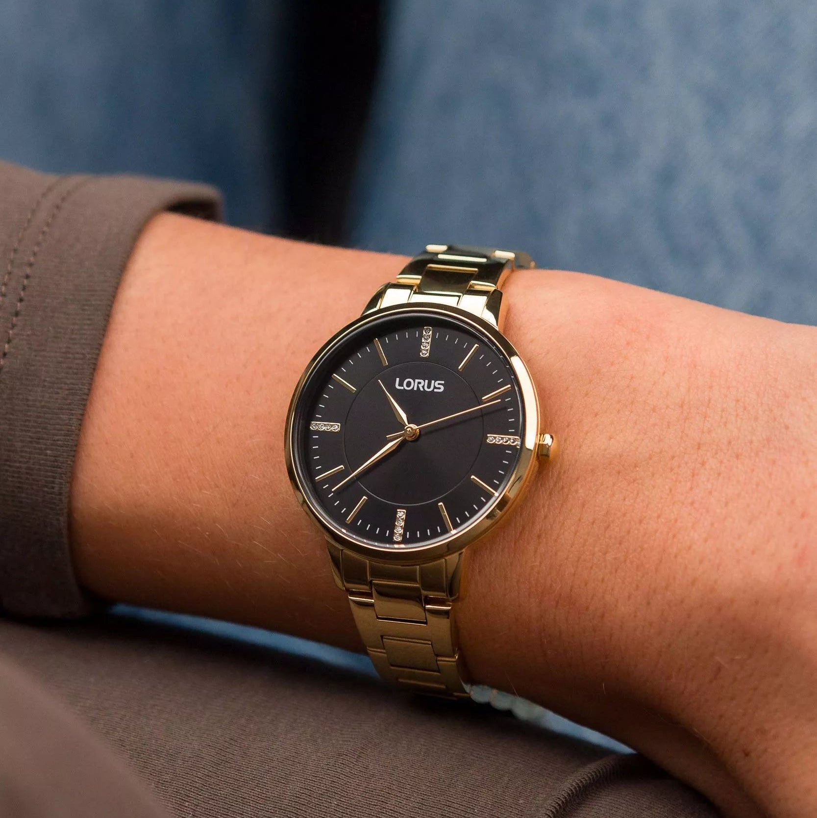 Lorus Black Sunray Dial Woman's Watch | RG254WX9