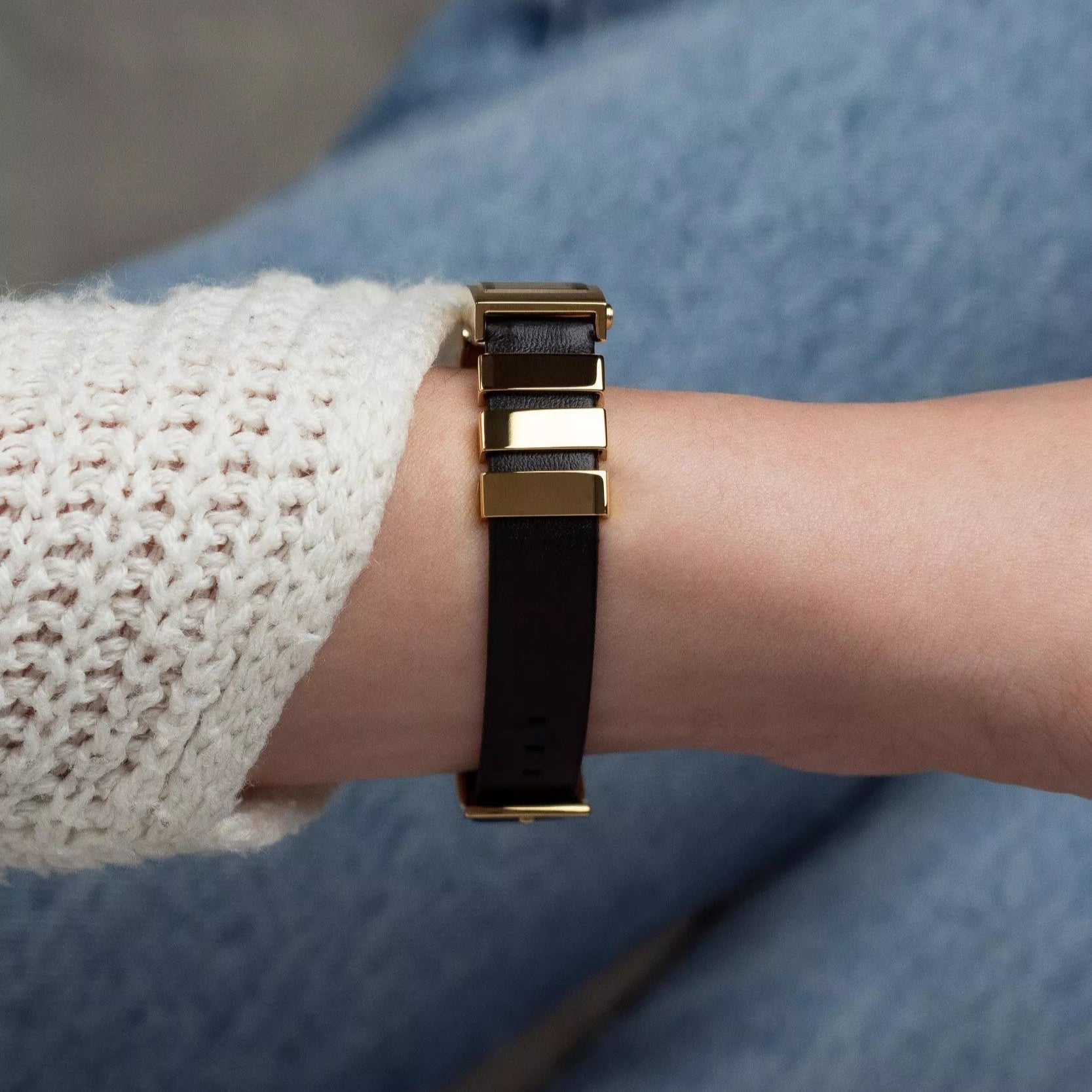 Michael Kors Darrington Gold and Black Leather Women's Watch | MK4887