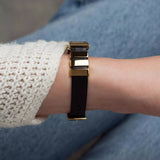 Michael Kors Darrington Gold and Black Leather Women's Watch | MK4887