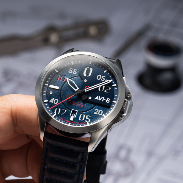 AVI-8 P-51 Mustang Hitchcock Automatic Cooperstown Men's Watch | AV-4086-02