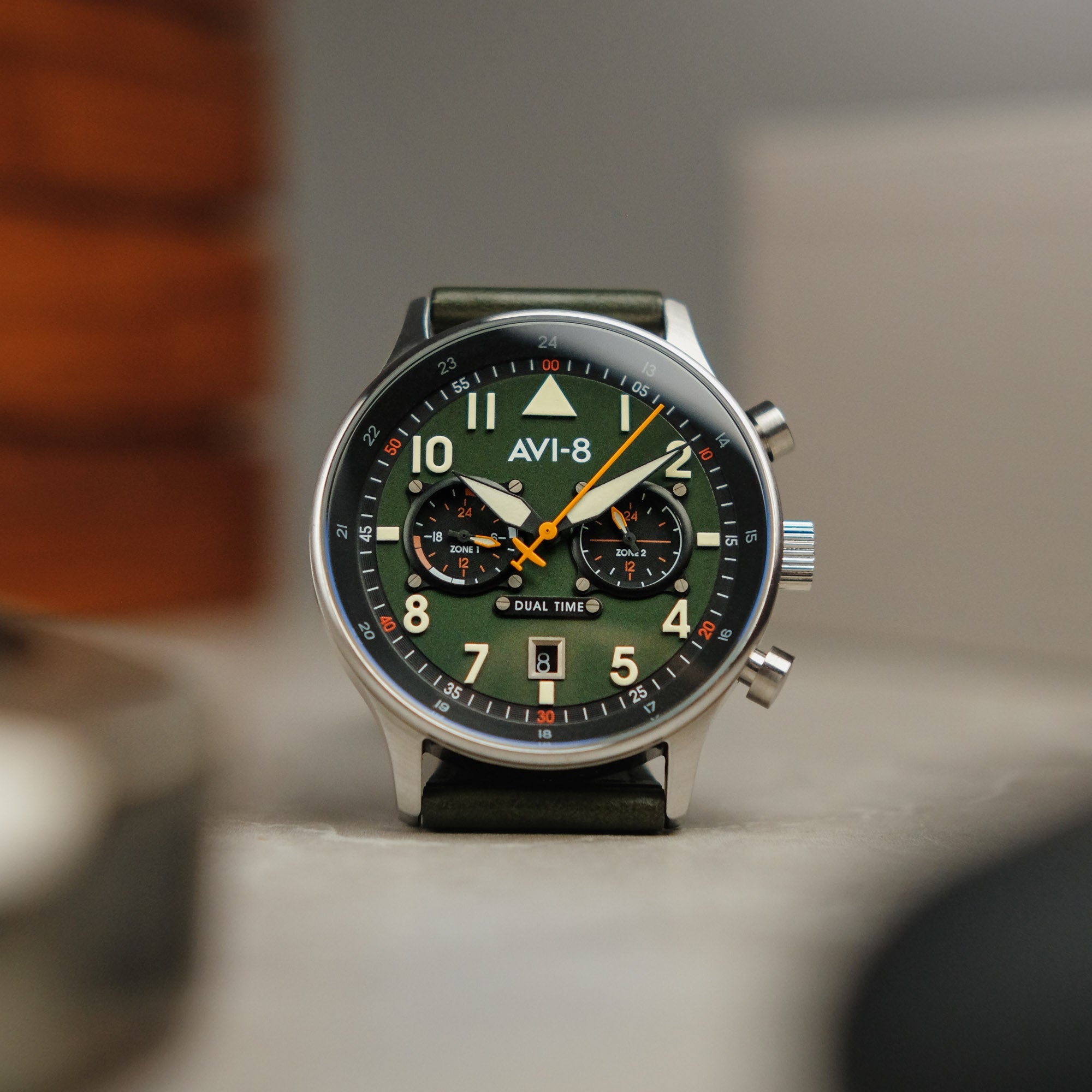 AVI-8 Hawker Hurricane Carey Dual Time Merville Men's Watch | AV-4088-02