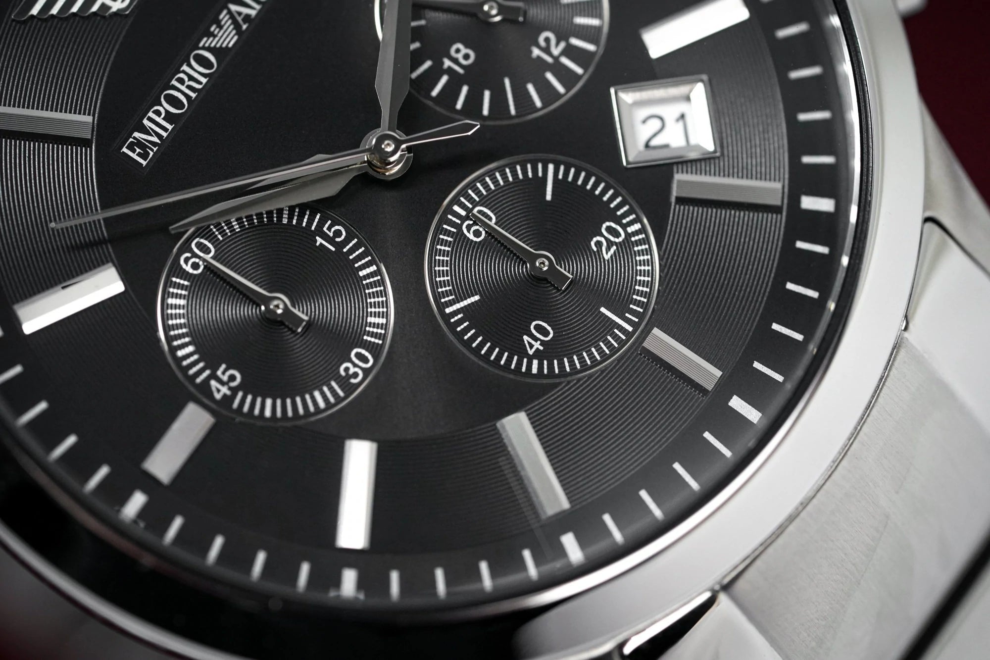 Armani Renato Silver Round Stainless Steel Men's Watch - AR2434 | Time Watch Specialists