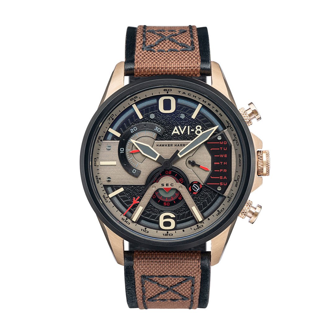 AVI-8 Hawker Harrier Dual Retro Chronograph Men's Watch | AV-4056-06 | Time Watch Specialists