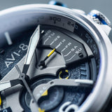 AVI-8 Hawker Harrier II AV-4056-01 Silver Blue | Time Watch Specialists
