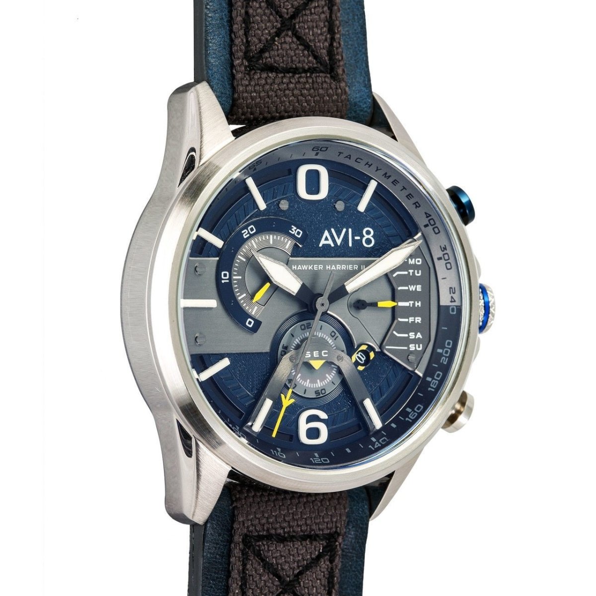 AVI-8 Hawker Harrier II AV-4056-01 Silver Blue | Time Watch Specialists