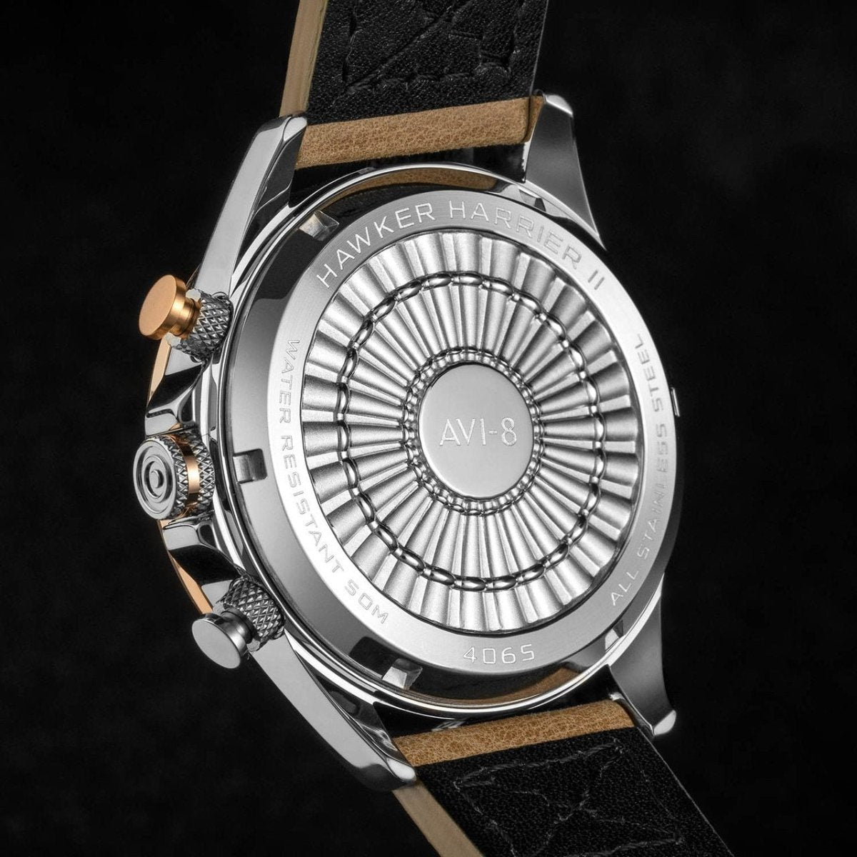 AVI-8 Hawker Harrier II Matador Chronograph Silver Brown | Time Watch Specialists