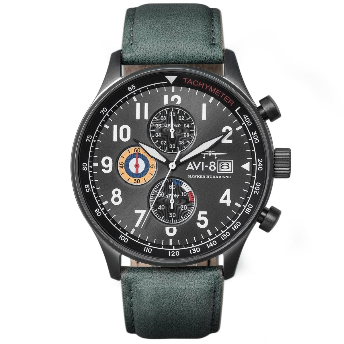 AVI-8 Hawker Hurricane Classic Chrono Military Green | Time Watch Specialists
