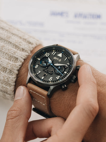 AVI-8 Hawker Hurricane Orissa Carey Dual Time Men's Watch | AV-4088-04