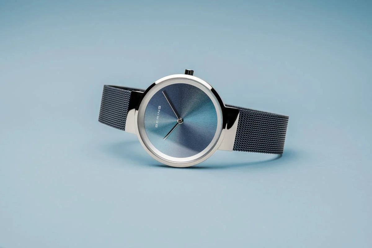 BERING Anniversary Multicolor Dial Blue Mesh 31mm Women's Watch | 10X31ANNIV2 | TIME Watches