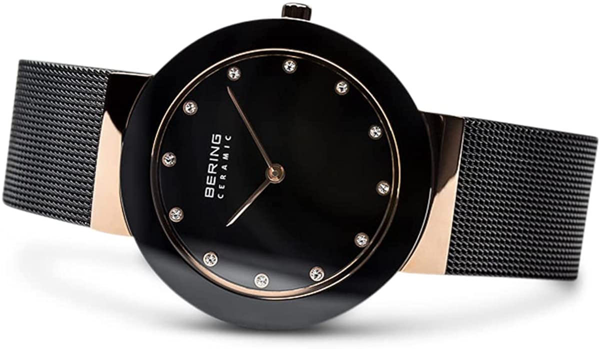 BERING Ceramic Polished Rose Gold Women's Watch | 11435-166 | Time Watch Specialists