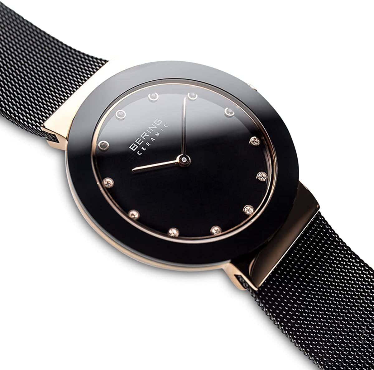 BERING Ceramic Polished Rose Gold Women's Watch | 11435-166 | Time Watch Specialists