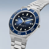 Bering Classic Blue Dial Silver Stainless Steel Strap Men Watch 18940-707 | Time Watch Specialists