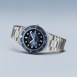 Bering Classic Blue Dial Silver Stainless Steel Strap Men Watch 18940-707 | Time Watch Specialists