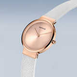Bering Classic Polished/Brushed Rose Gold Woman's Watch | 14531-266 | Time Watch Specialists
