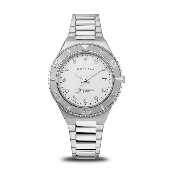 BERING Classic Silver Dial Polished/brushed Silver Stainless Steel Bracelet 36mm Women's Watch | 18936 - 704 | TIME Watches