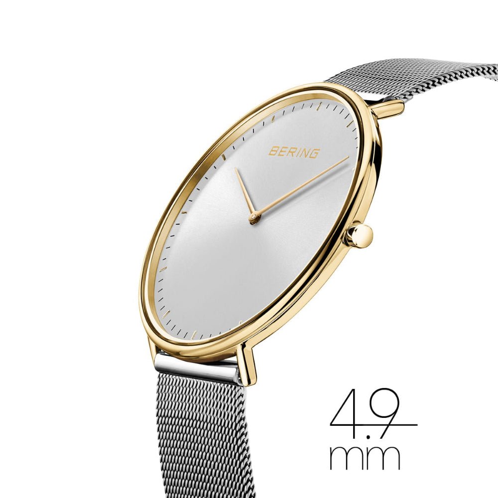BERING Classic Silver Dial Silver Mesh 39mm Women's Watch | 15739 - 010 | TIME Watches