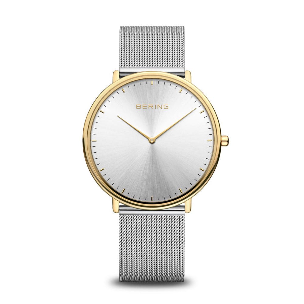 BERING Classic Silver Dial Silver Mesh 39mm Women's Watch | 15739 - 010 | TIME Watches