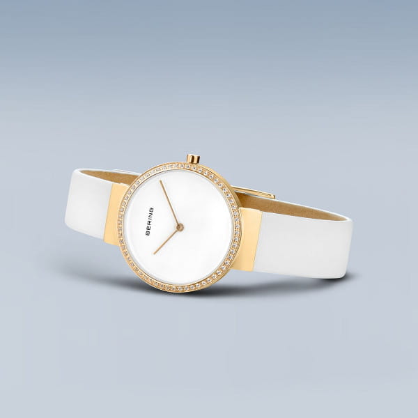 Bering Classic White and Gold Classic Quartz Women's Watch | 14531-630 | Time Watch Specialists