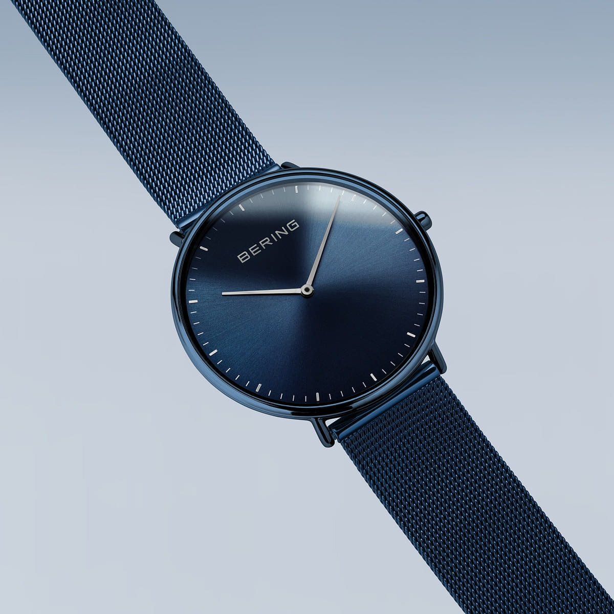 BERING Ultra Slim Polished Blue Unisex Watch - 15739-397 | Time Watch Specialists