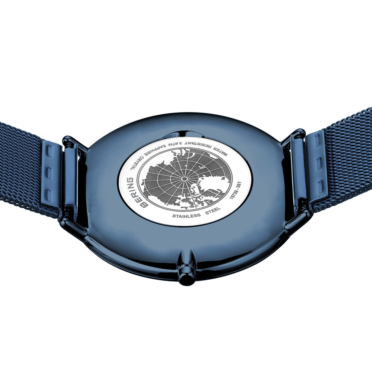 BERING Ultra Slim Polished Blue Unisex Watch - 15739-397 | Time Watch Specialists