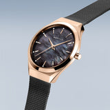 BERING Ultra Slim Polished/Brushed Rose Gold Women's Watch - 18729-166 | Time Watch Specialists
