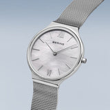 Bering Ultra Slim Polished/brushed Silver Women's Mesh Watch | 18434-000 | Time Watch Specialists
