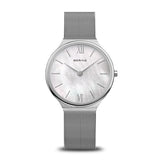 Bering Ultra Slim Polished/brushed Silver Women's Mesh Watch | 18434-000 | Time Watch Specialists