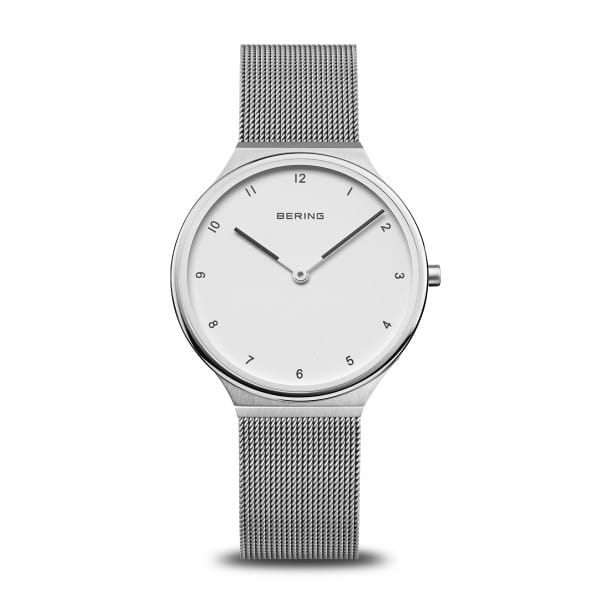 Bering Ultra Slim Polished/brushed Silver Women's Mesh Watch | 18434-004 | Time Watch Specialists