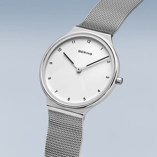 Bering Ultra Slim Polished/brushed Silver Women's Mesh Watch | 18434-004 | Time Watch Specialists