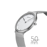 Bering Ultra Slim Polished/brushed Silver Women's Mesh Watch | 18434-004 | Time Watch Specialists