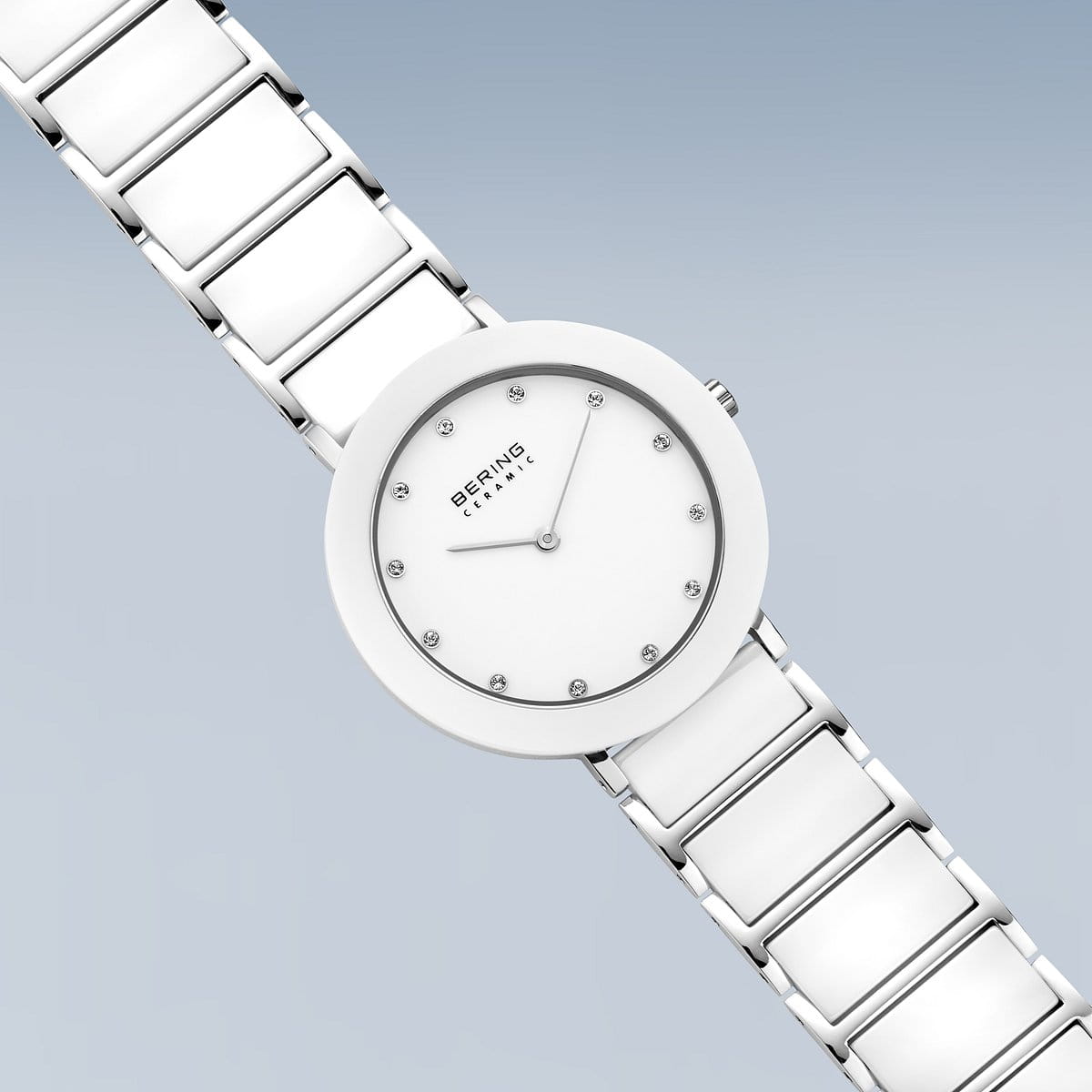Bering White Ceramic and Silver Women's Watch | 11435-754 | Time Watch Specialists