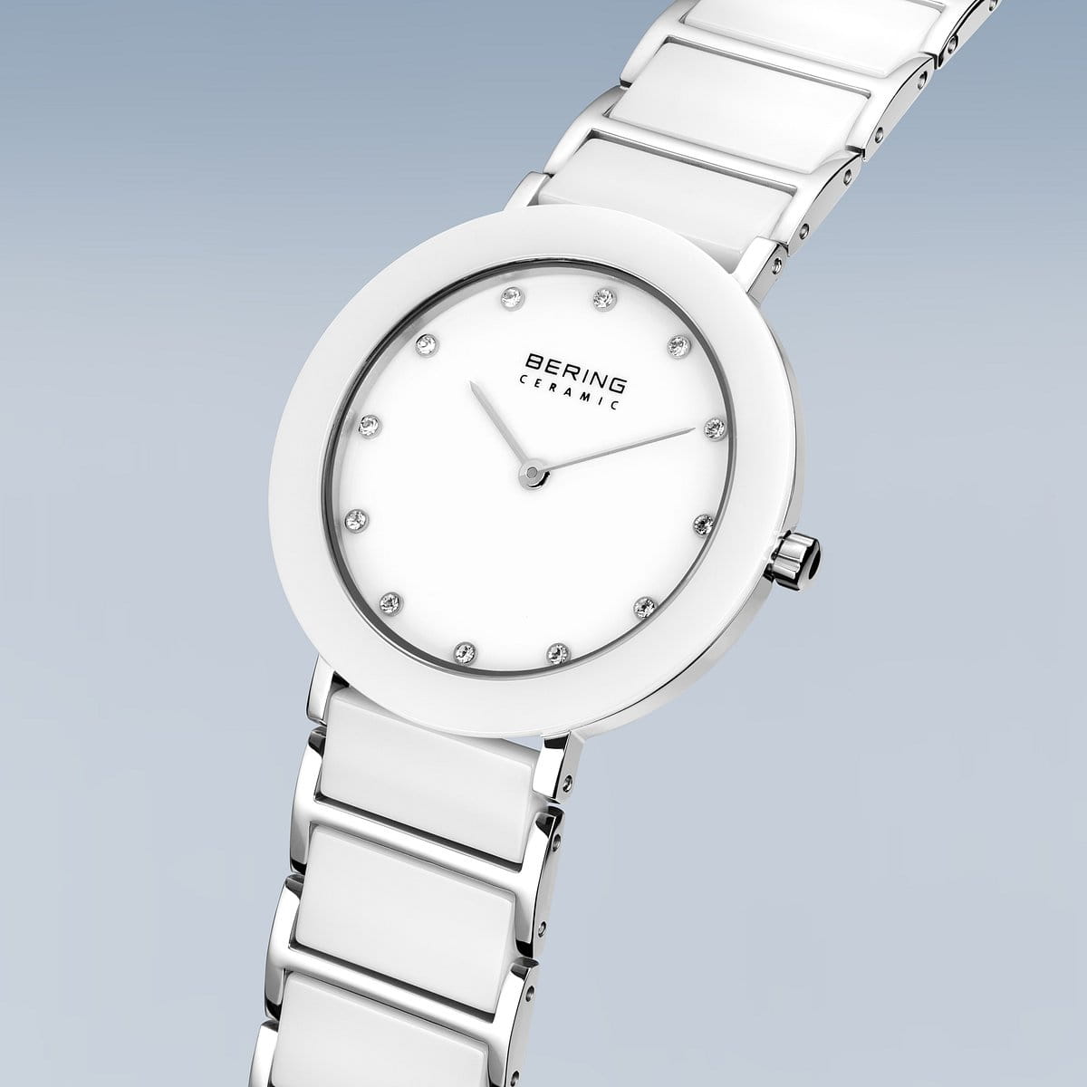 Bering White Ceramic and Silver Women's Watch | 11435-754 | Time Watch Specialists