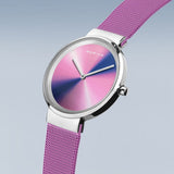 Berng Classic Aurora Purple Polished Silver Mesh Women's Watch | 19031-909 | Time Watch Specialists
