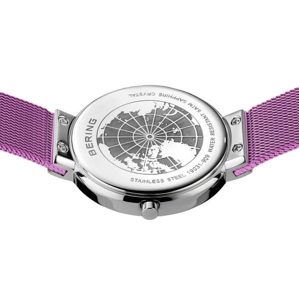 Berng Classic Aurora Purple Polished Silver Mesh Women's Watch | 19031-909 | Time Watch Specialists