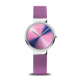 Berng Classic Aurora Purple Polished Silver Mesh Women's Watch | 19031-909 | Time Watch Specialists